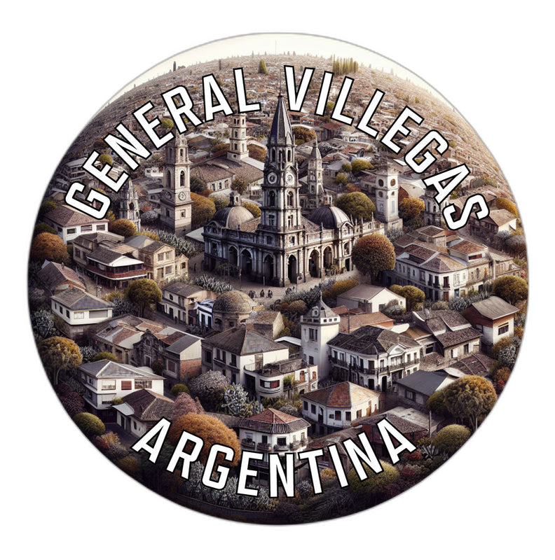 General Villegas Argentina Souvenir Die Cut Flat Magnet 6-Inch