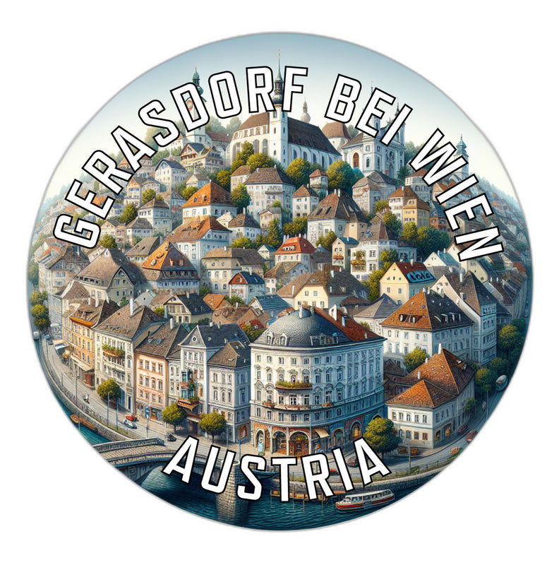 Gerasdorf bei Wien Austria Souvenir Die Cut Flat Magnet 2-Inch