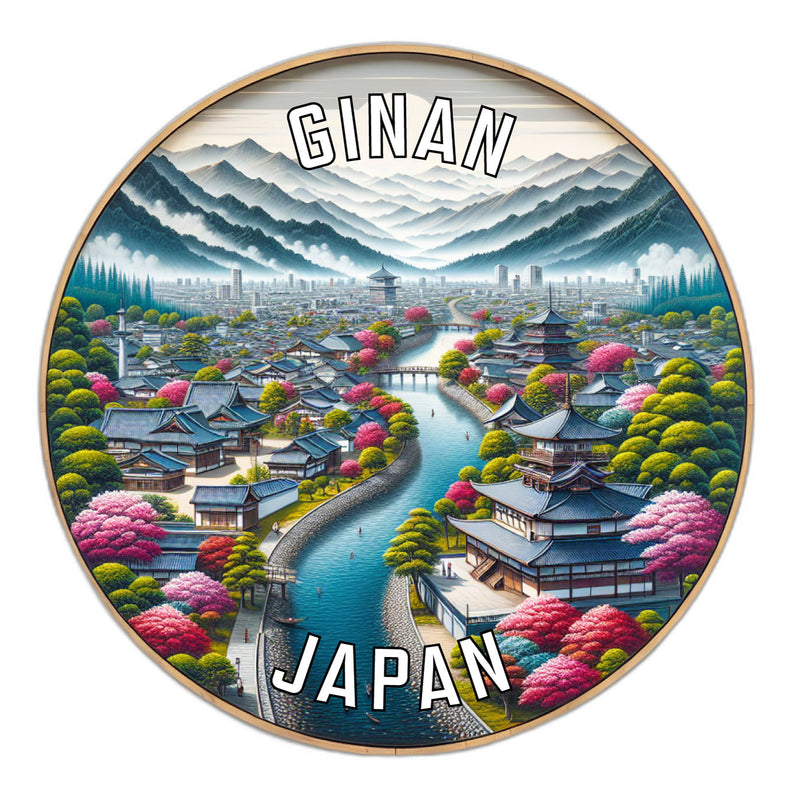 Ginan Japan Souvenir Vinyl Decal Sticker 2-Inch