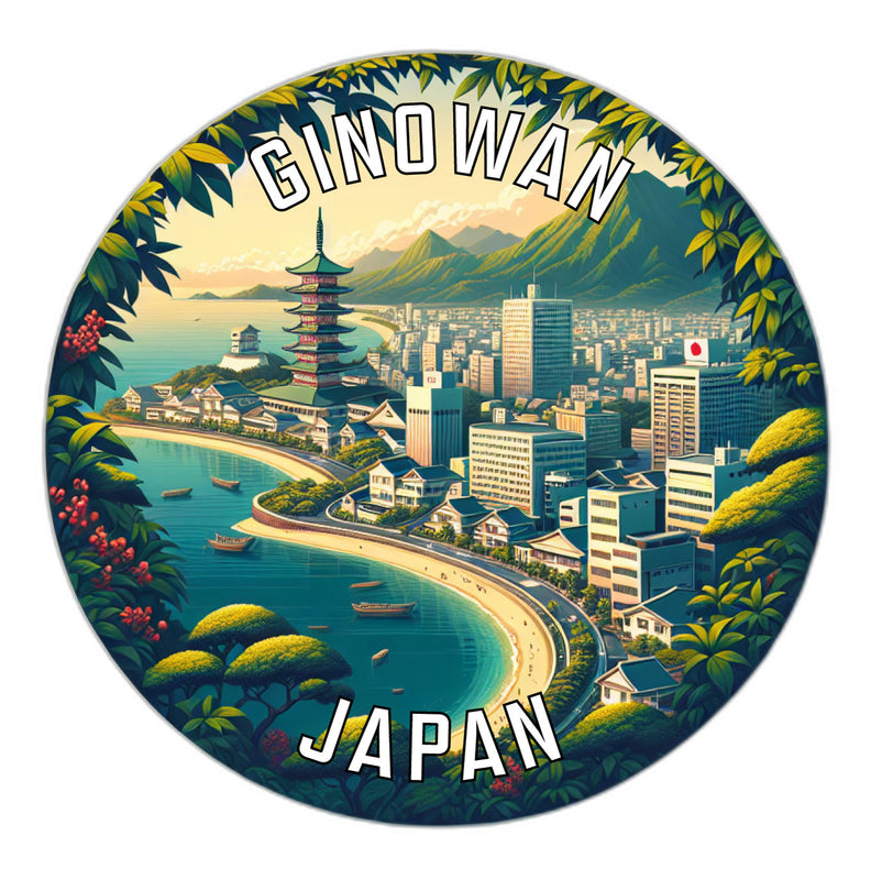 Ginowan Japan Souvenir Vinyl Decal Sticker 6-Inch