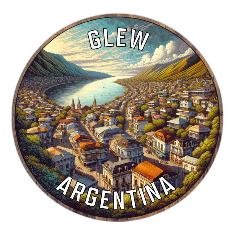 Glew Argentina Souvenir Die Cut Flat Magnet 6-Inch