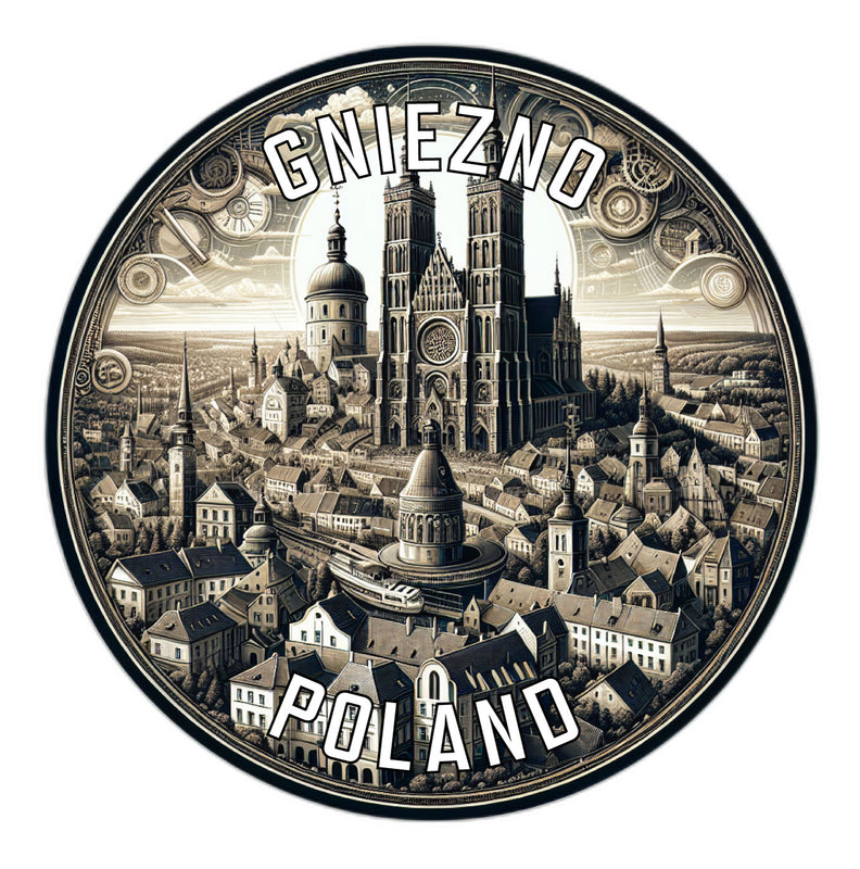 Gniezno Poland Souvenir Die Cut Flat Magnet 2-Inch