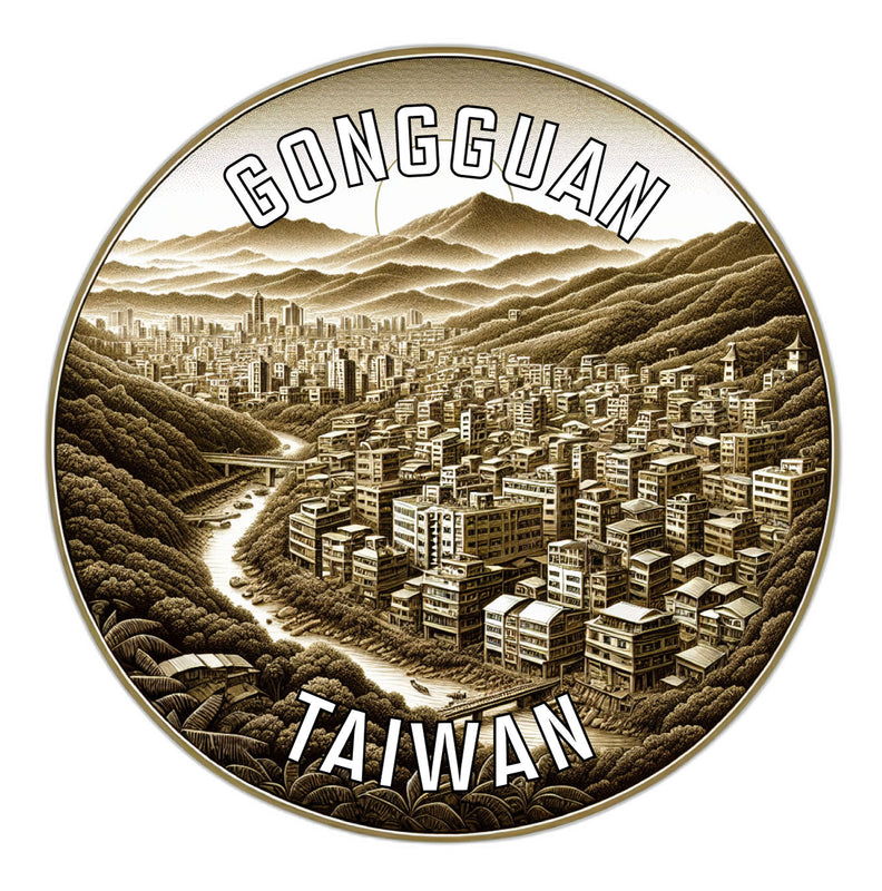 Gongguan Taiwan Souvenir Vinyl Decal Sticker 6-Inch