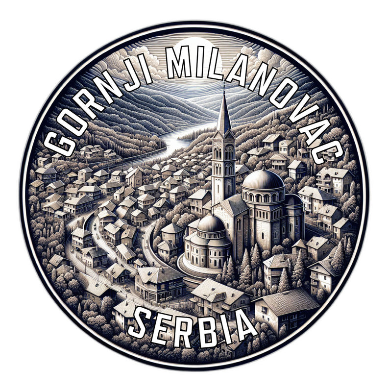 Gornji Milanovac Serbia Souvenir Die Cut Flat Magnet 2-Inch