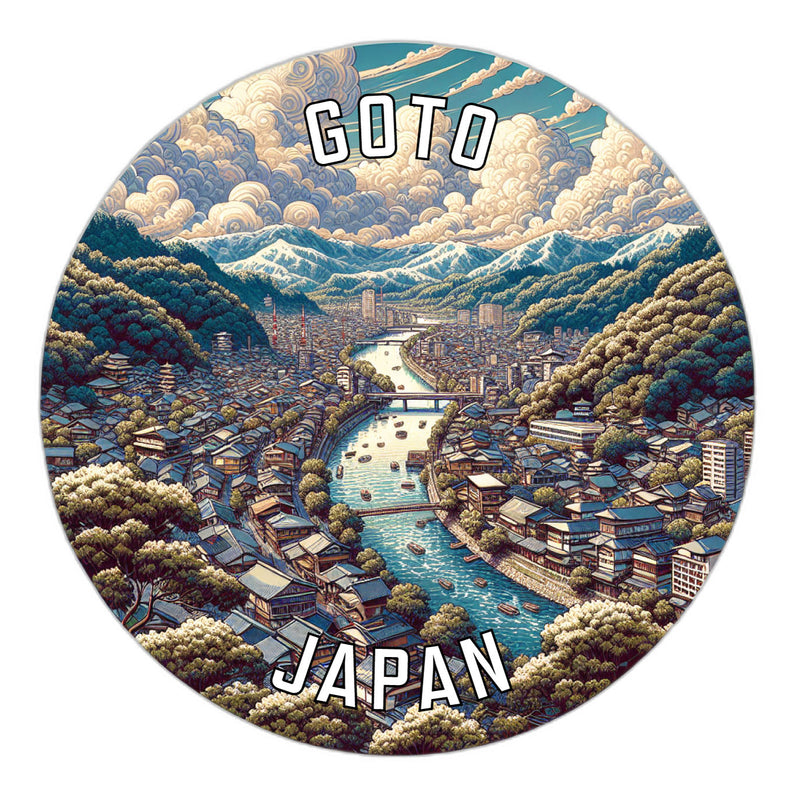 Goto Japan Souvenir Die Cut Flat Magnet 6-Inch
