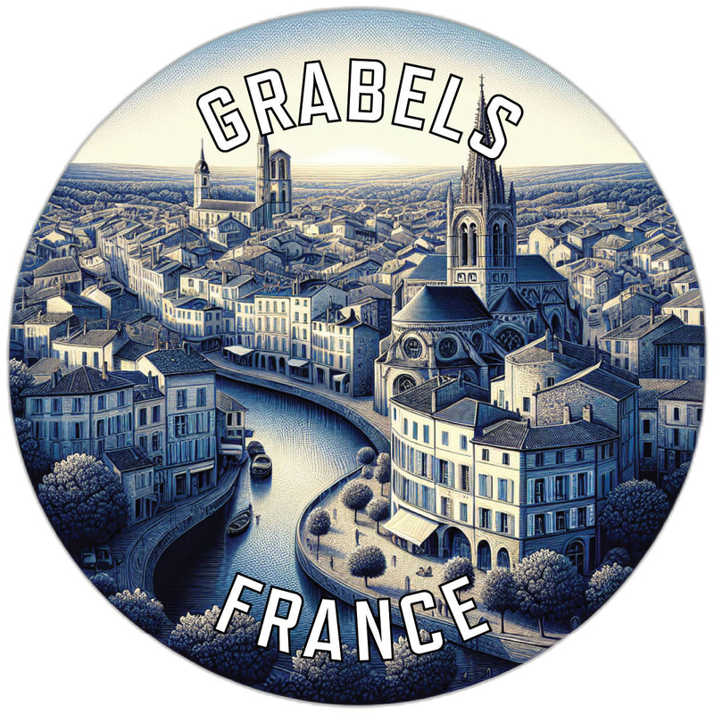 Grabels France Souvenir Vinyl Decal Sticker 6-Inch