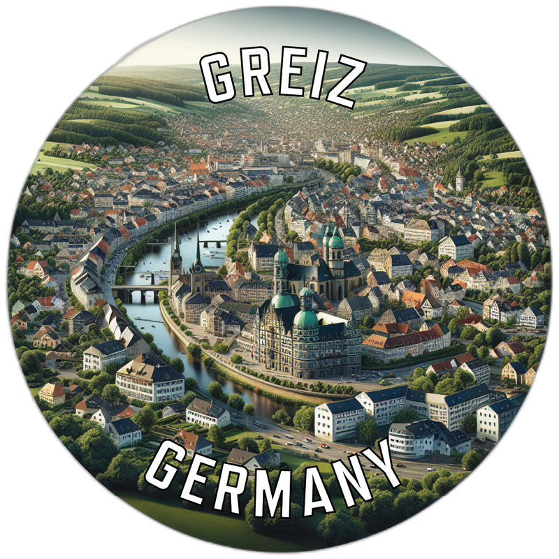 Greiz Germany Souvenir Die Cut Flat Magnet 2-Inch