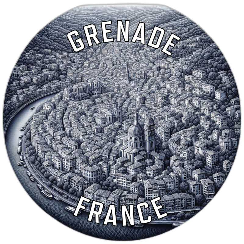 Grenade France Souvenir Die Cut Flat Magnet 6-Inch