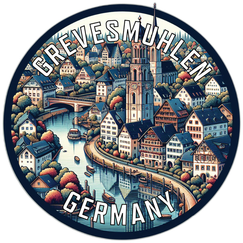 Grevesmuhlen Germany Souvenir Die Cut Flat Magnet 2-Inch