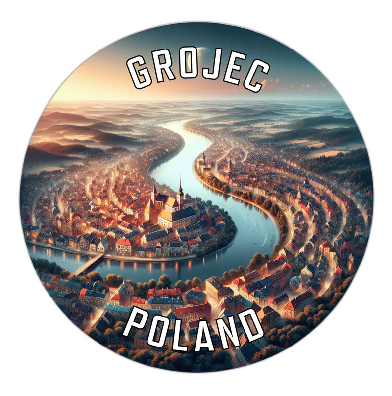 Grojec Poland Souvenir Die Cut Flat Magnet 4-Inch