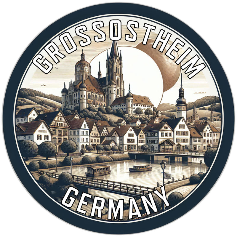 Grossostheim Germany Souvenir Die Cut Flat Magnet 6-Inch