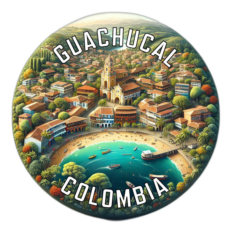 Guachucal Colombia Souvenir Die Cut Flat Magnet 6-Inch