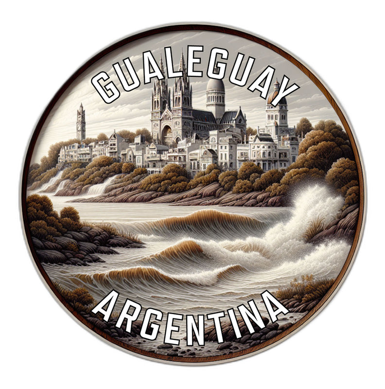 Gualeguay Argentina Souvenir Die Cut Flat Magnet 6-Inch