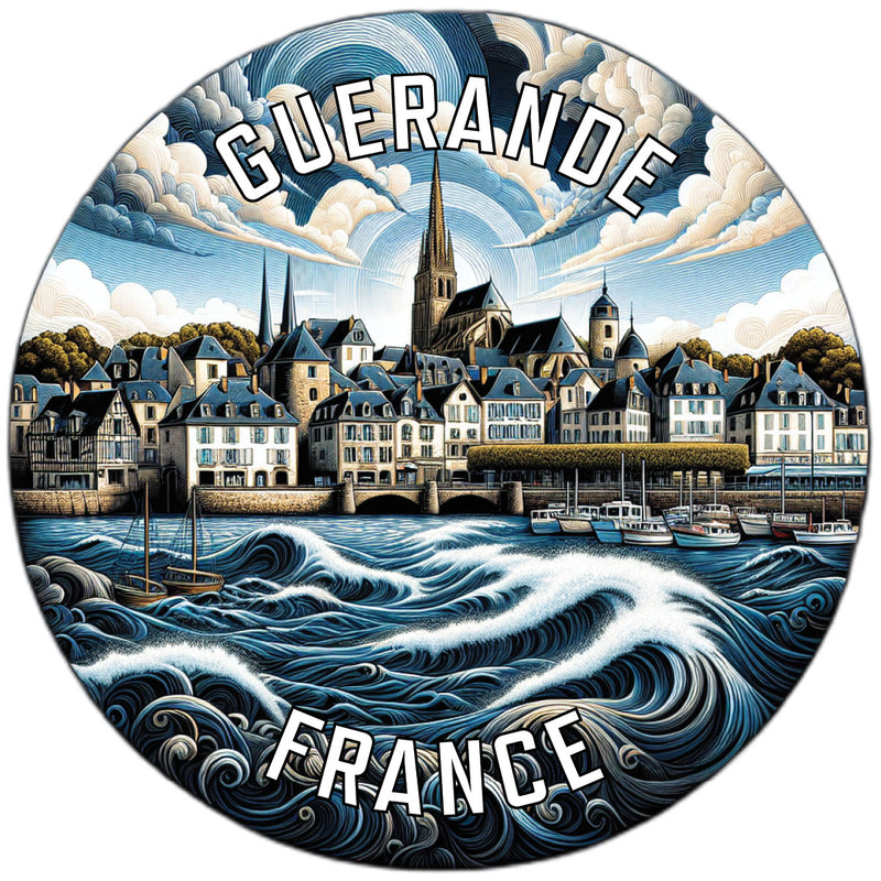 Guerande France Souvenir Die Cut Flat Magnet 2-Inch