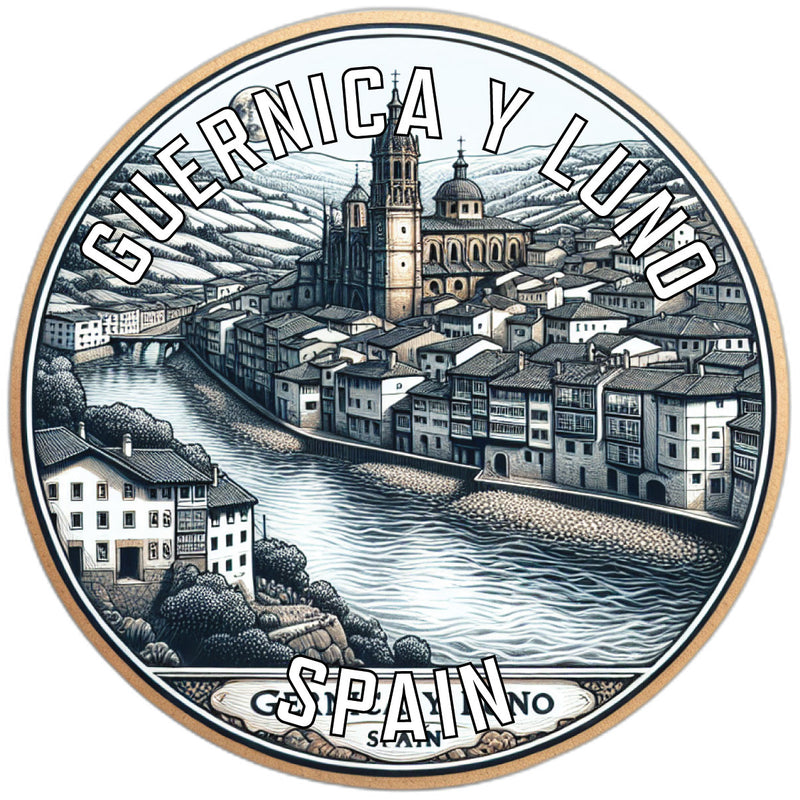 Guernica y Luno Spain Souvenir Die Cut Flat Magnet 3-Inch