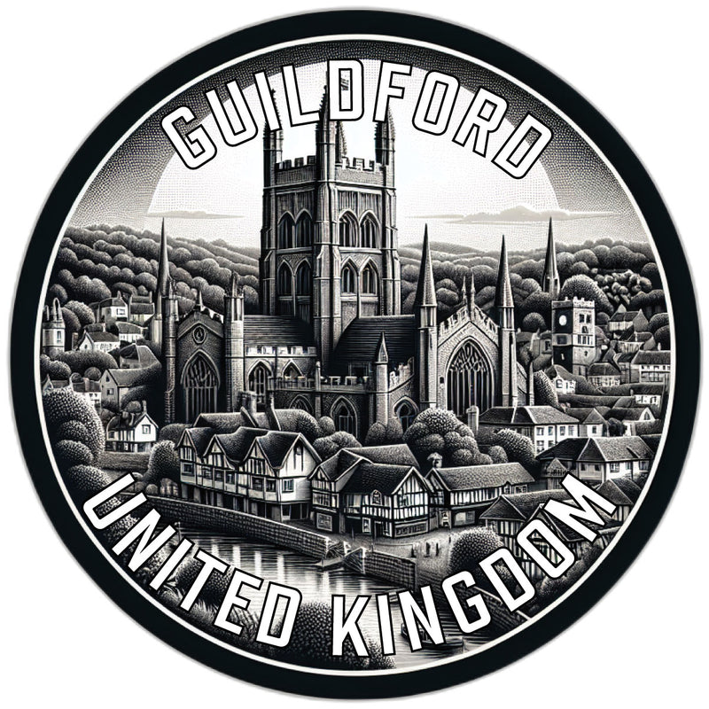 Guildford United Kingdom Souvenir Die Cut Flat Magnet 2-Inch
