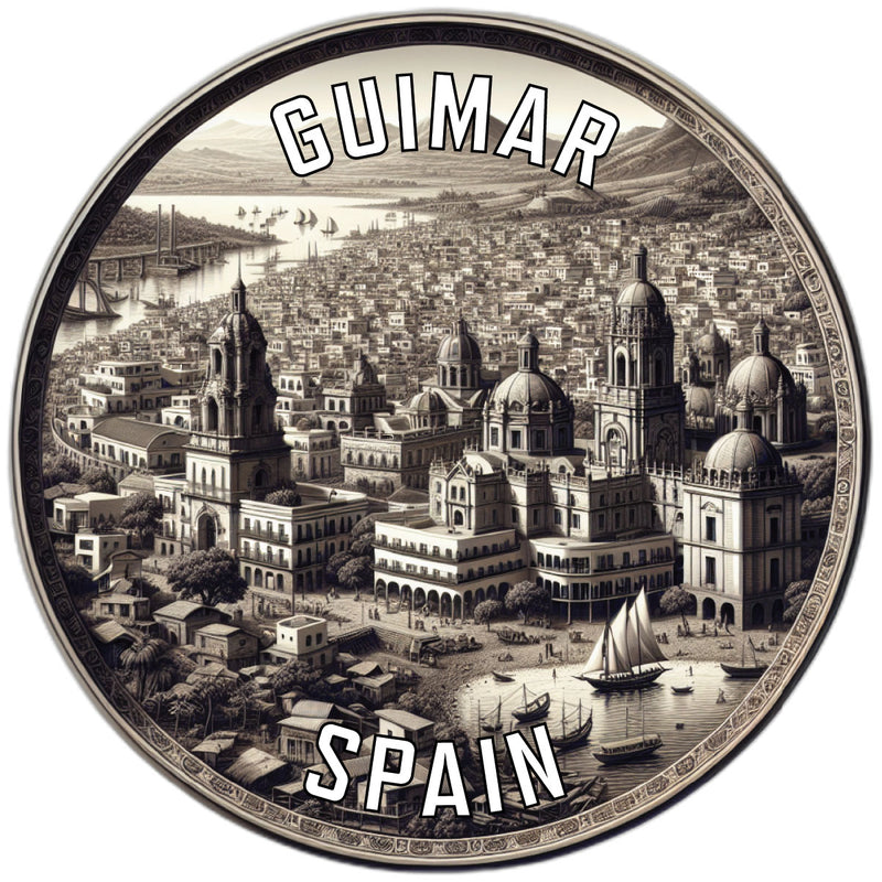 Guimar Spain Souvenir Die Cut Flat Magnet 6-Inch