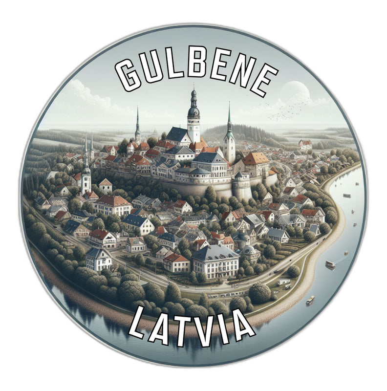 Gulbene Latvia Souvenir Vinyl Decal Sticker 2-Inch