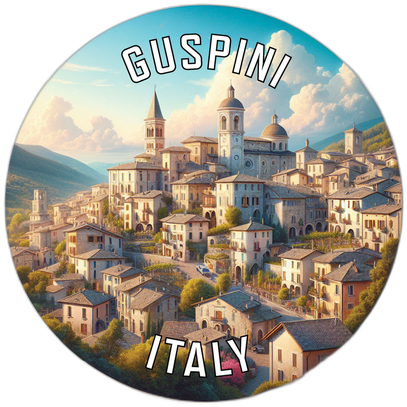 Guspini Italy Souvenir Die Cut Flat Magnet 2-Inch