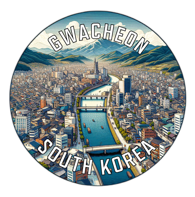 Gwacheon Korea South Souvenir Die Cut Flat Magnet 2-Inch