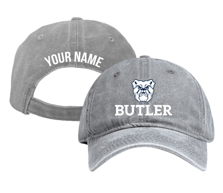 Butler Bulldogs Personalized College Dad Hat – Officially Licensed Baseball Cap Gray
