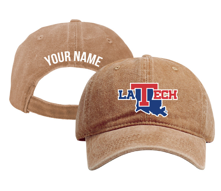 Louisiana Tech Bulldogs Personalized College Dad Hat – Officially Licensed Baseball Cap Coffee