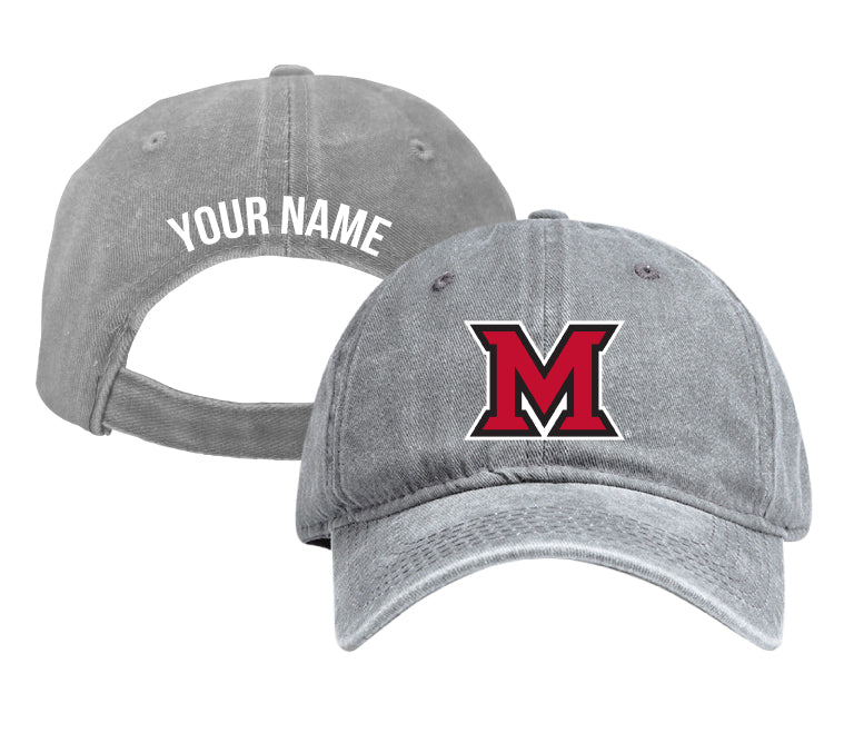 Miami University of Ohio Personalized College Dad Hat – Officially Licensed Baseball Cap Gray