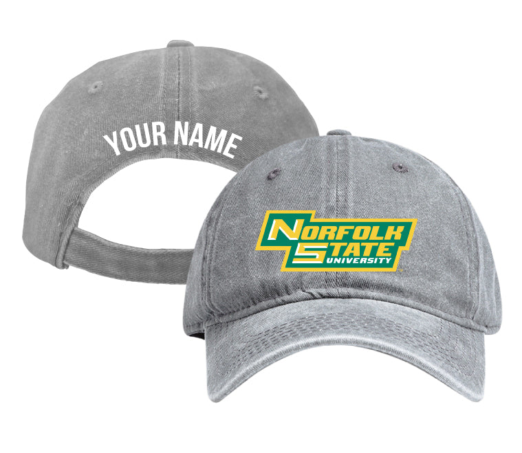 Norfolk State University Personalized College Dad Hat – Officially Licensed Baseball Cap Gray