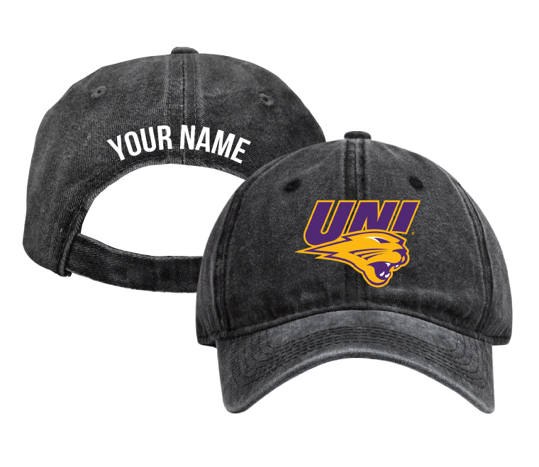 Northern Iowa Panthers Personalized College Dad Hat – Officially Licensed Baseball Cap Black