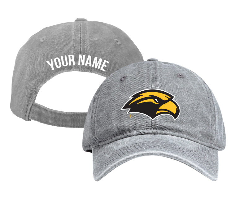Southern Mississippi Golden Eagles Personalized College Dad Hat – Officially Licensed Baseball Cap Gray