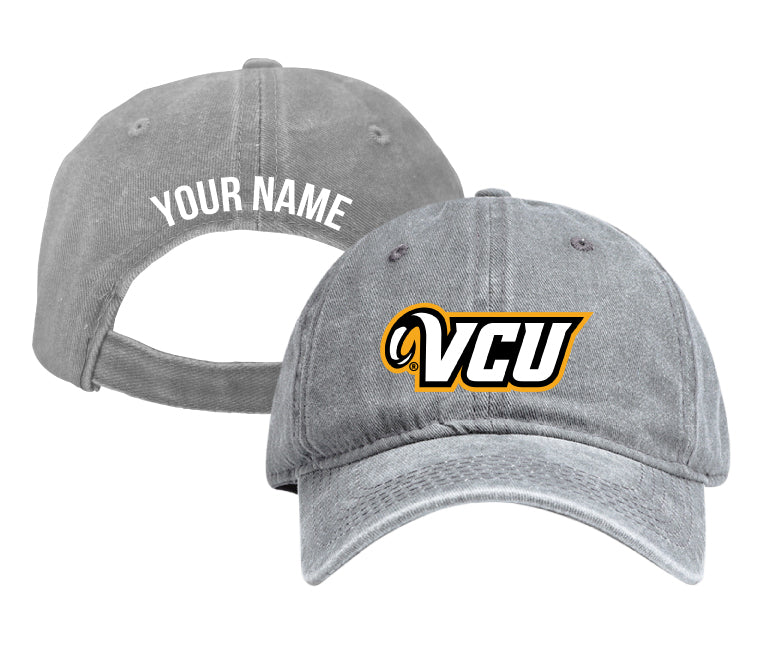 Virginia Commonwealth Personalized College Dad Hat – Officially Licensed Baseball Cap Gray