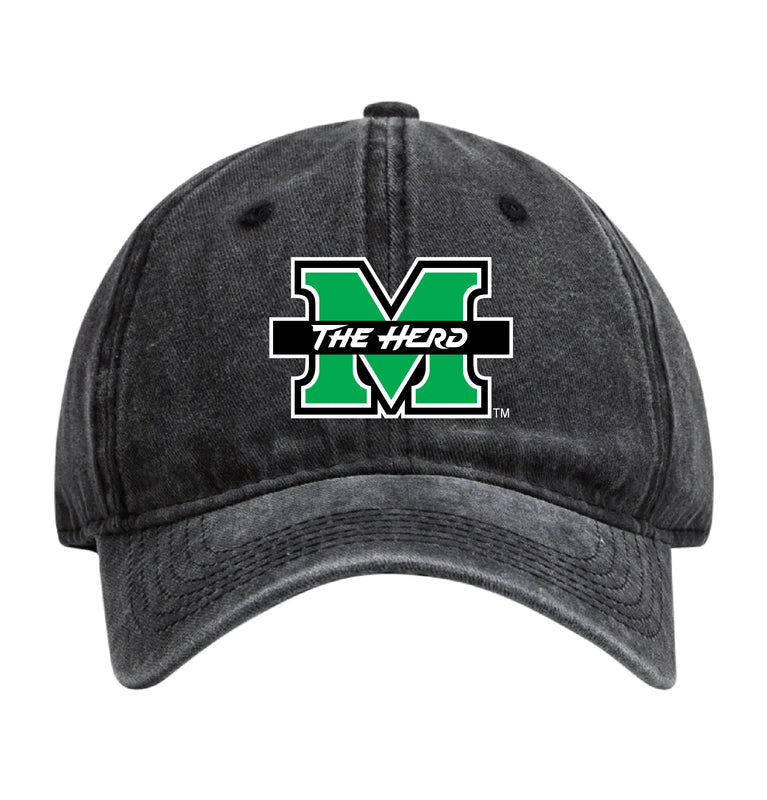 Marshall Thundering Herd Officially Licensed Dad Hat - Unisex Baseball Cap Colorful Logo Black