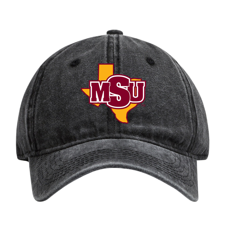 Midwestern State University Mustangs Officially Licensed Dad Hat - Unisex Baseball Cap Colorful Logo Black