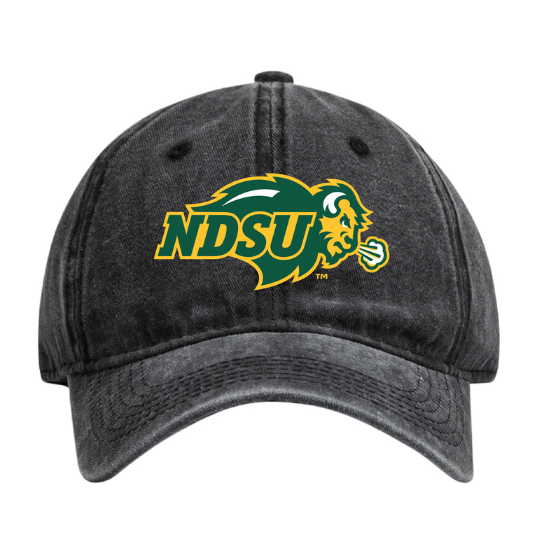 North Dakota State Bison Officially Licensed Dad Hat - Unisex Baseball Cap Colorful Logo Black