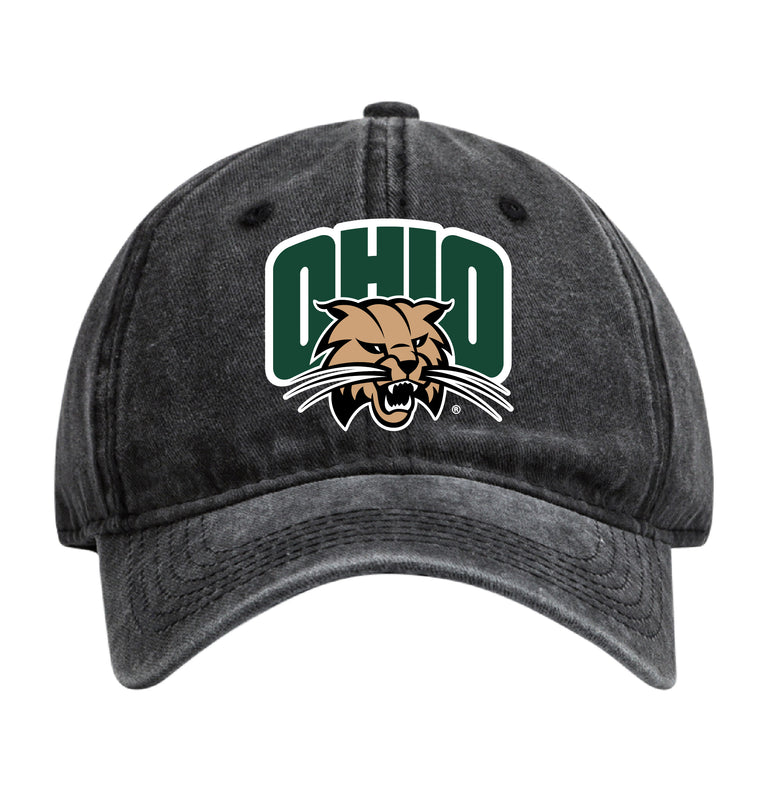 Ohio University Officially Licensed Dad Hat - Unisex Baseball Cap Colorful Logo Black