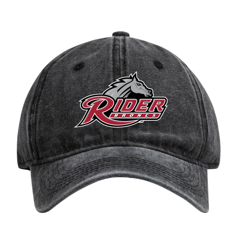 Rider University Broncs Officially Licensed Dad Hat - Unisex Baseball Cap Colorful Logo Black