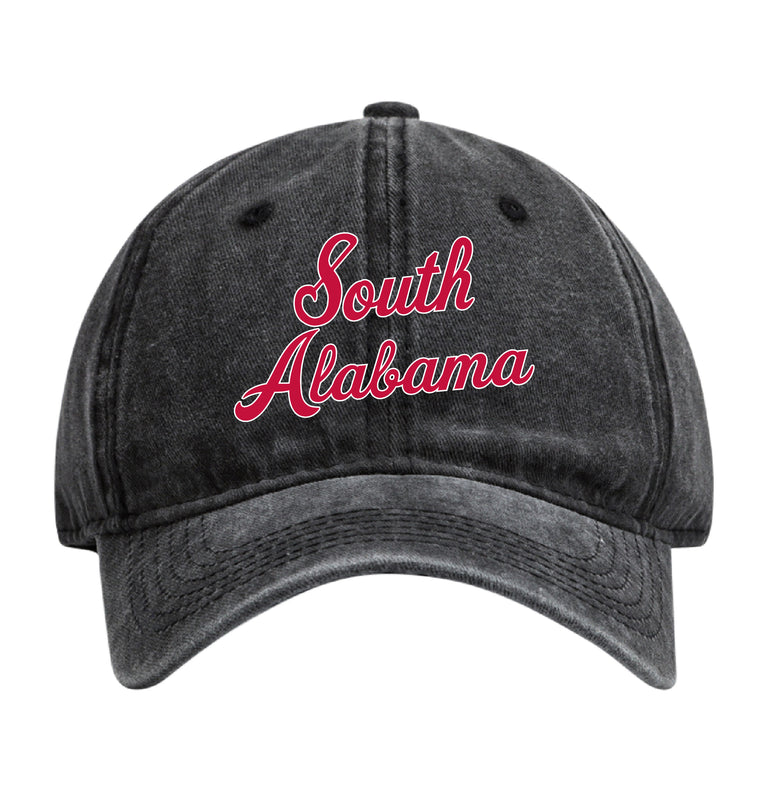 University of South Alabama Officially Licensed Dad Hat - Unisex Baseball Cap Colorful Logo Black
