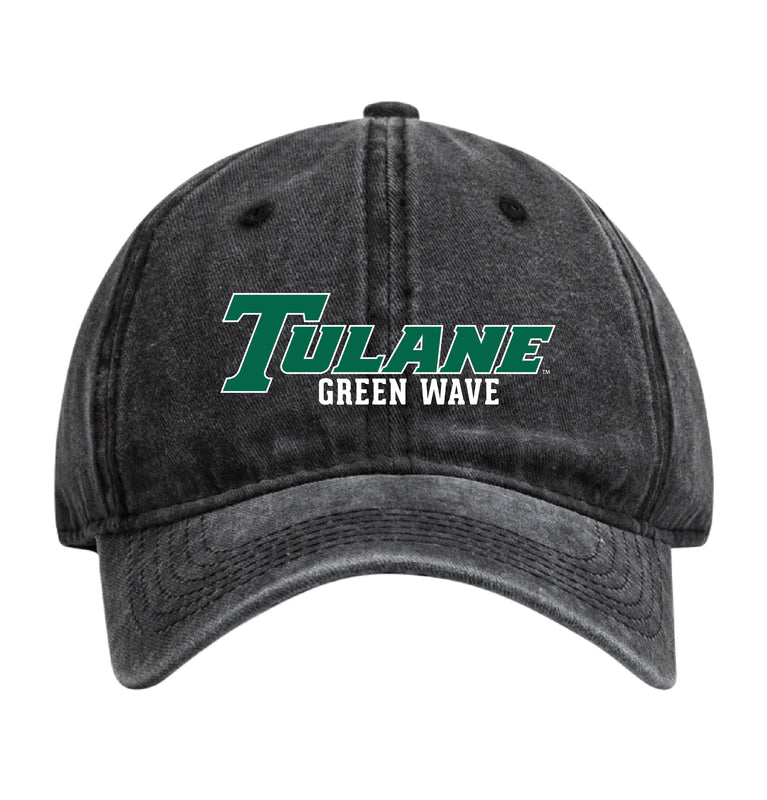Tulane University Green Wave Officially Licensed Dad Hat - Unisex Baseball Cap Colorful Logo Black