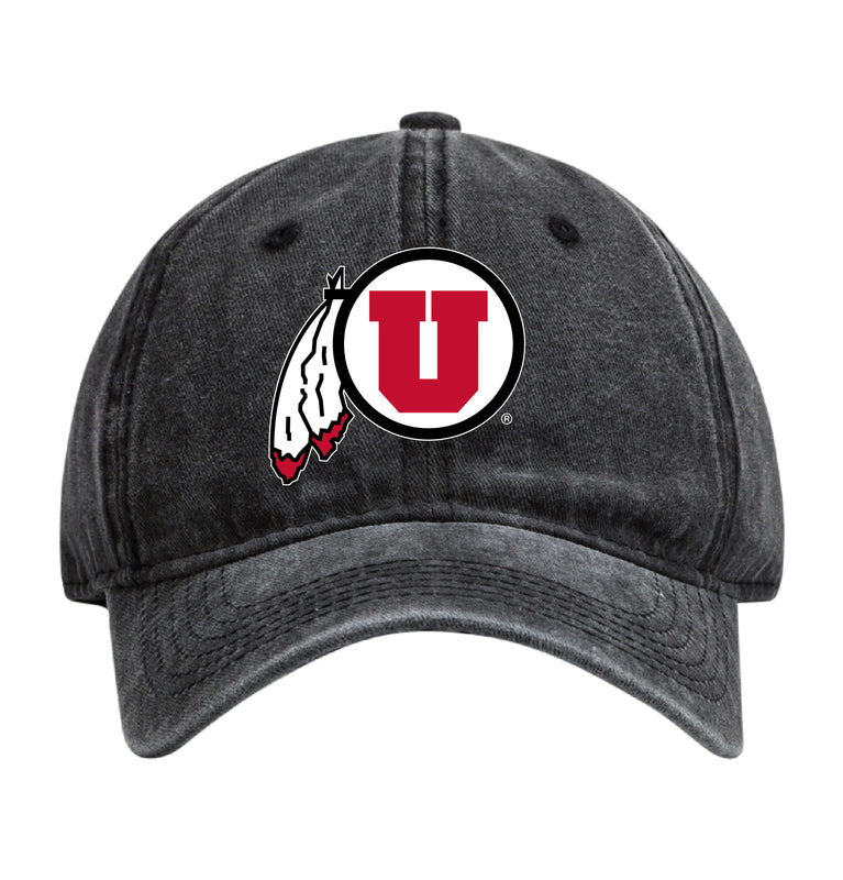 Utah Utes Officially Licensed Dad Hat - Unisex Baseball Cap Colorful Logo Black