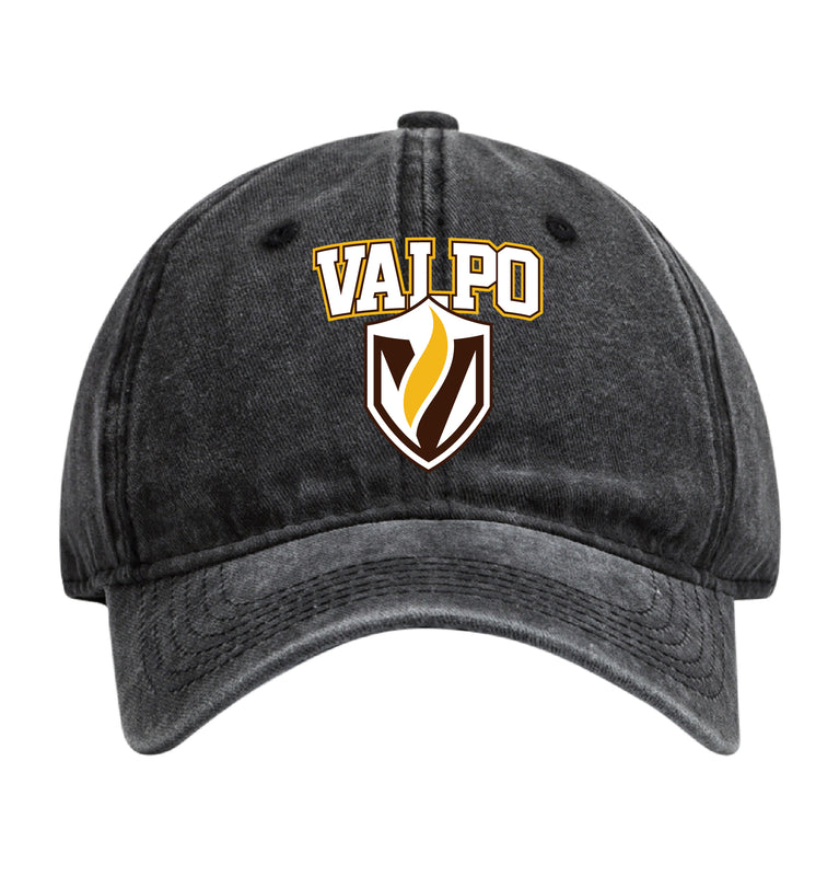 Valparaiso University Officially Licensed Dad Hat - Unisex Baseball Cap Colorful Logo Black