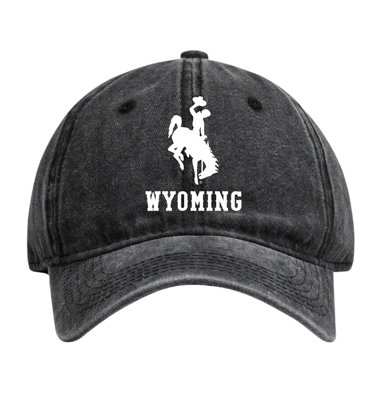 University of Wyoming Officially Licensed Dad Hat - Unisex Baseball Cap Colorful Logo Black