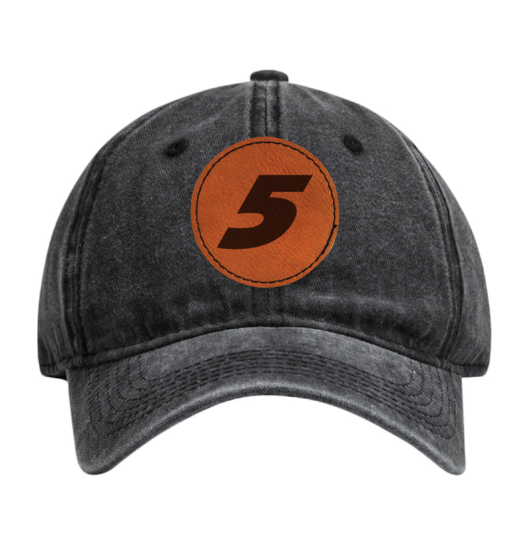 Kyle Larson - Hendricks Cars.com #5 Nascar Offic. LIC. Dad Hat - Unisex Baseball Cap with Round/Hexagonal Engraved Leather Patch