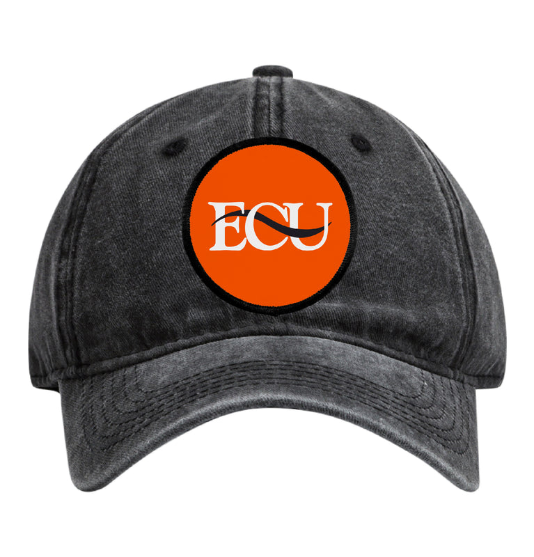 East Central University Tigers Officially Licensed Unisex Dad Hat with Rectangle or Round Cloth Patch Black|Round