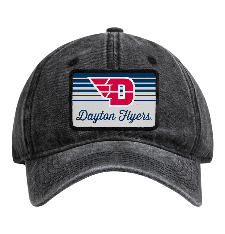 Dayton Flyers Officially Licensed Unisex Dad Hat with Rectangle or Round Cloth Patch Black|Rectangle