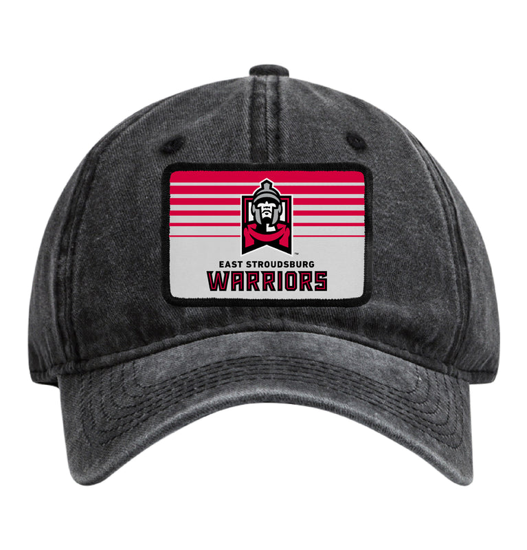 East Stroudsburg University Officially Licensed Unisex Dad Hat with Rectangle or Round Cloth Patch Black|Rectangle