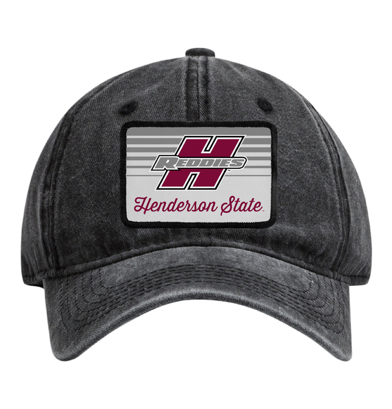 Henderson State Reddies Officially Licensed Unisex Dad Hat with Rectangle or Round Cloth Patch Black|Rectangle