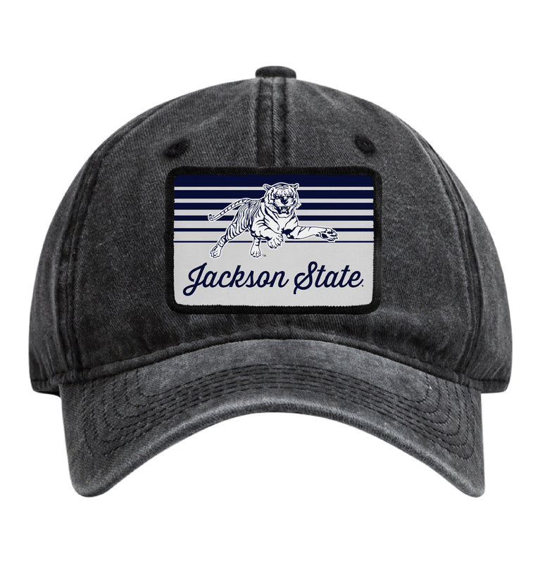 Jackson State University Officially Licensed Unisex Dad Hat with Rectangle or Round Cloth Patch Black|Rectangle
