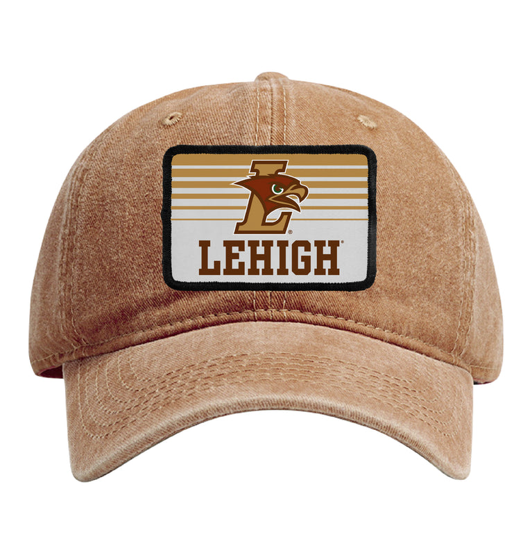 Lehigh University Mountain Hawks Officially Licensed Unisex Dad Hat with Rectangle or Round Cloth Patch Coffee|Rectangle