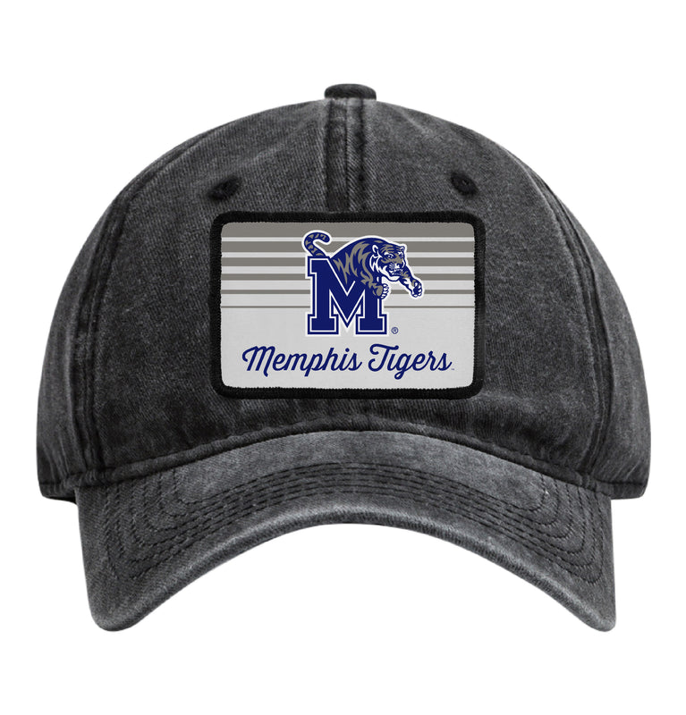 Memphis Tigers Officially Licensed Unisex Dad Hat with Rectangle or Round Cloth Patch Black|Rectangle
