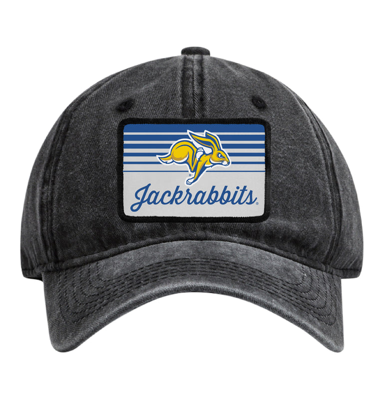 South Dakota State Jackrabbits Officially Licensed Unisex Dad Hat with Rectangle or Round Cloth Patch Black|Rectangle